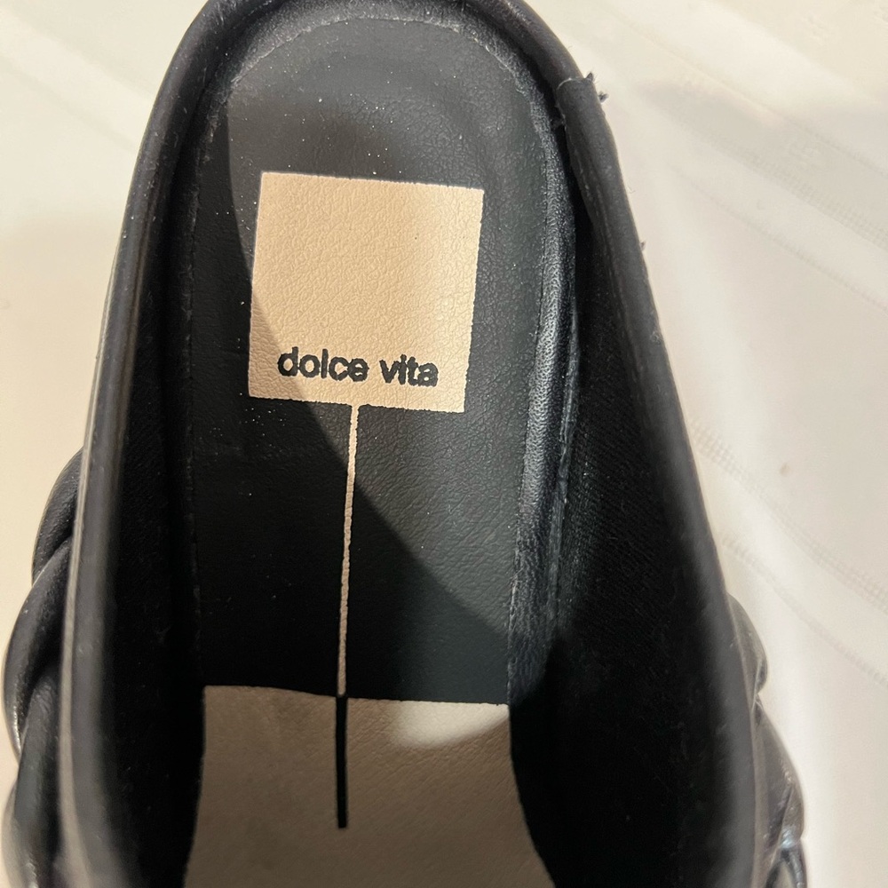 Dolce Vita Double Decker black mule New never worn Size 6 - Picture 7 of 11